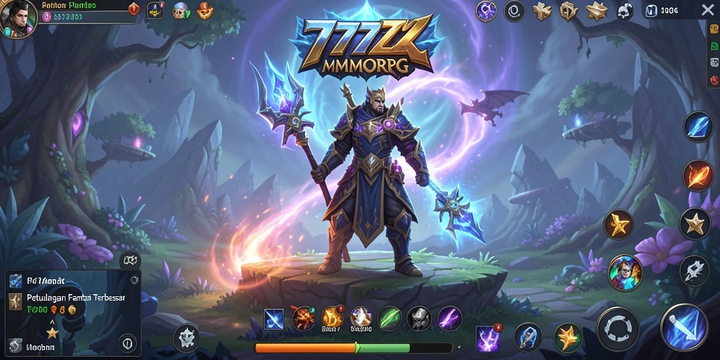 Screenshot gameplay menarik dari 777ZX yang menunjukkan aksi petualangan MMORPG.