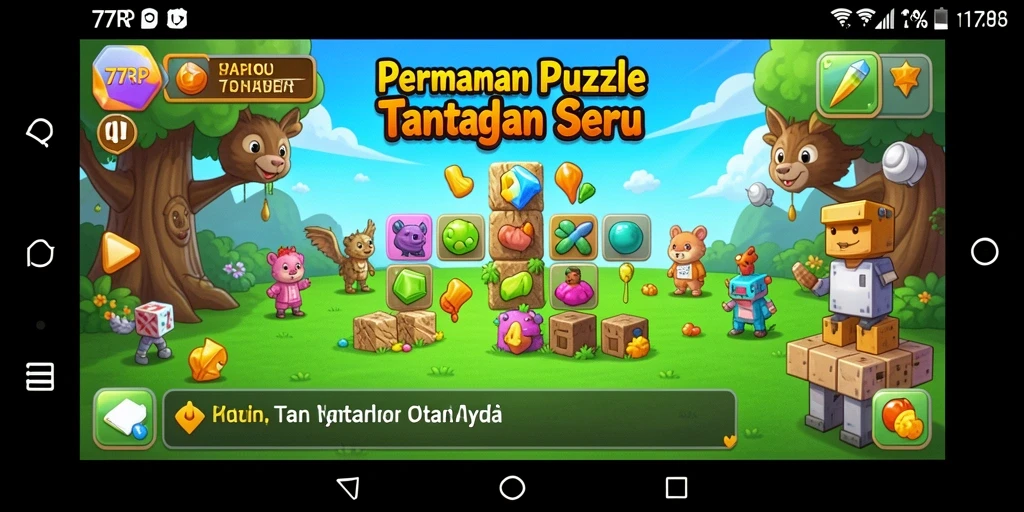 Tampilan gameplay menarik dari 77RP dengan berbagai puzzle yang menantang.