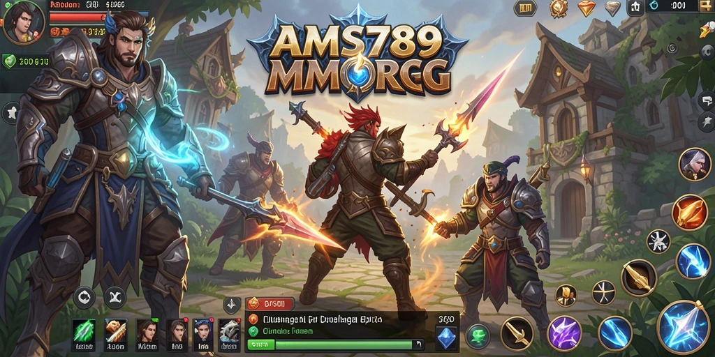 Screenshot utama AMS789 menampilkan aksi gameplay seru dalam dunia MMORPG.