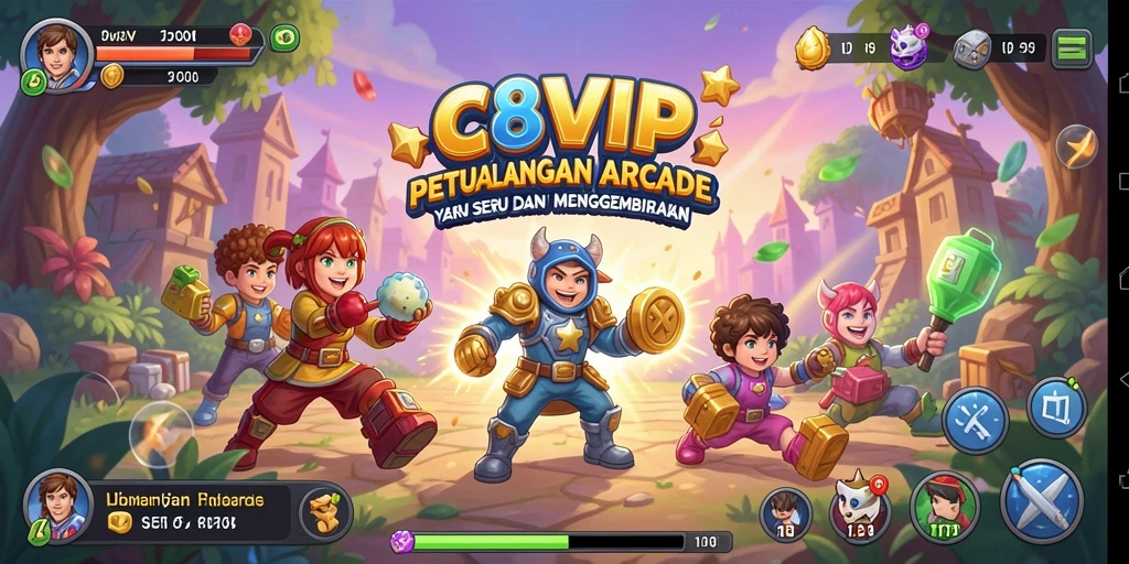 Tampilan gameplay C8VIP yang seru dan penuh aksi.