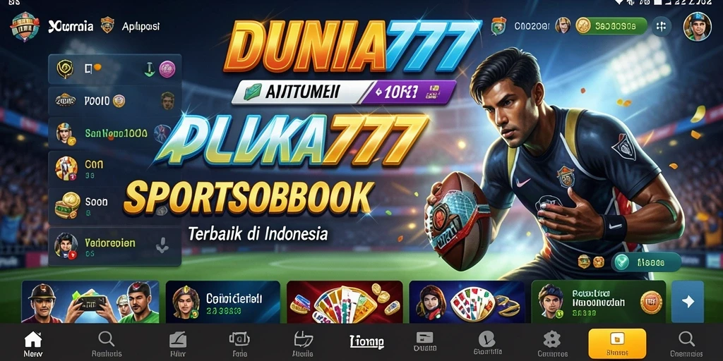 Tampilan antarmuka DUNIA777 yang menarik saat bermain Sportsbook.