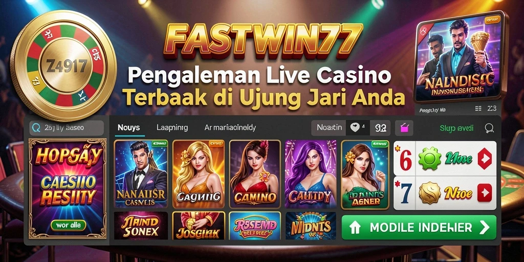 Tampilan gameplay Live Casino yang memikat di FASTWIN77.