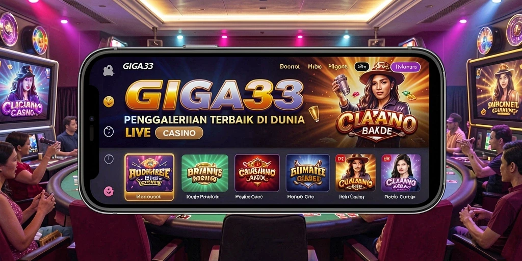 Tampilan gameplay Live Casino GIGA33 yang menarik dan interaktif.