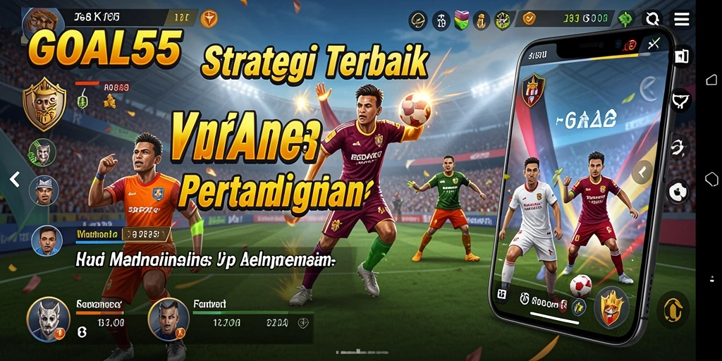 Tampilan gameplay strategi yang mengasyikkan dalam GOAL55.