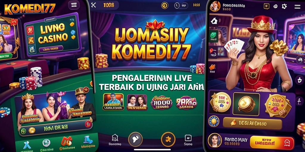 Tampilan gameplay seru dari KOMEDI77 Live Casino dengan dealer profesional.