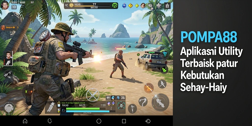 Screenshot utama POMPA88 yang menunjukkan tampilan fitur-fitur utility.