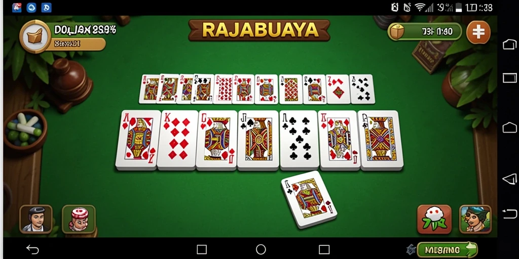 Screenshot gameplay RAJABUAYA menampilkan suasana seru dan interaksi pemain dalam permainan Domino.
