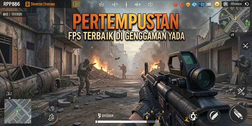 Gameplay RP886 yang intens dengan aksi tembak-menembak yang mendebarkan.